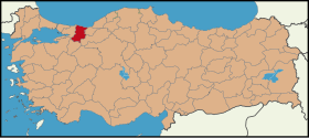 Localisation de Sakarya (province)