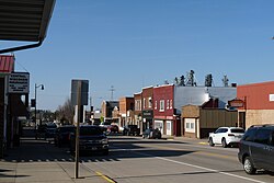 The old downtown, looking north on WIS 98