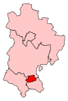 A small constituency south of the centre of the county.