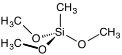 Strukturformel von Methyltrimethoxysilan