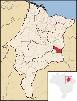 Localização de Parnarama no Maranhão