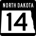 North Dakota Highway 14 marker