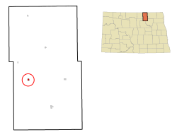 Location of Bisbee, North Dakota