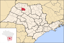 Location of the Microregion of Nhandeara