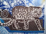 نمرُ ثُلوجٍ على ورقةٍ نقديَّة كازاخستانيَّة من فئة 10,000 تينگ