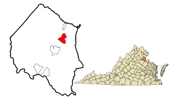 Location in Stafford County and the state of Virginia.