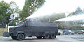 ISBI armored riot truck with 11,500-liter water capacity being deployed by Colombian police