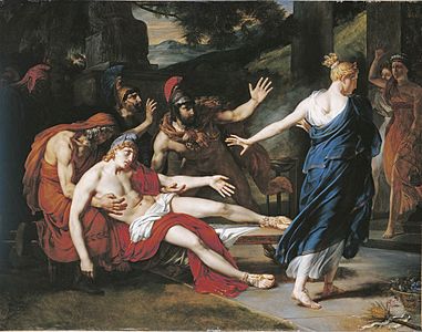 Oenone Refusing to Help the Wounded Paris, Prix de Rome, 1816