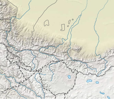 Location map Trans-Karakoram Tract and Aksai Chin relief