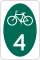 North Carolina Bicycle Route 4 marker