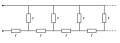 The total resistance of this infinite circuit is equal to Фr