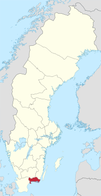 布萊金厄省在瑞典的位置