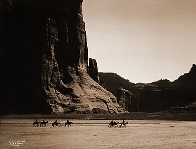 Canyon De Chelly at Canyon de Chelly National Monument by Edward S. Curtis