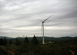 Wind farms on Serra de Gaviots