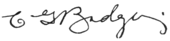 signature de Clarence G. Badger