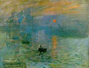 Claude Monet, Impresija, izlazak sunca, 1872., ulje na platnu, 48 x 63 cm, Musee Marmottan, Pariz.