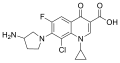 Clinafloxacin's chemical structure in 2D format.