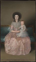 Goya's portrait of the Countess of Altamira and her Daughter, 1787–88. Metropolitan Museum of Art