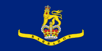 The flag of the Barbadian Governor-General featuring the St Edward's Crown
