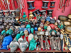 Folklore items selling at Swayambhunath