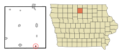 Location of Goodell, Iowa