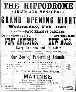 Hippodrome Circus Advertisement