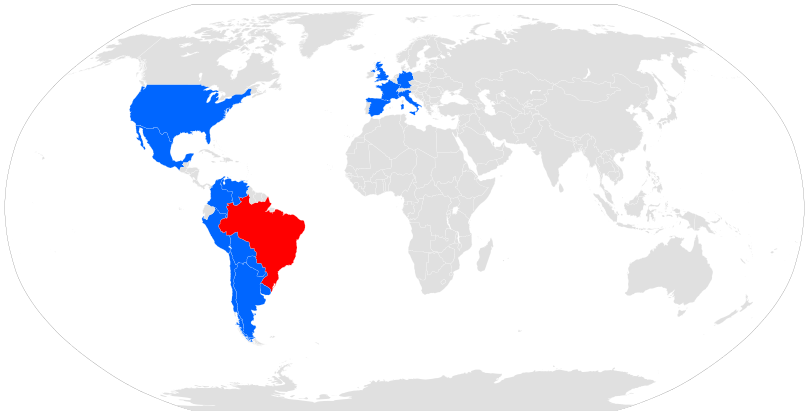 LATAM 브라질의 운항 노선