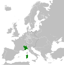 Regno di Sardegna - Localizzazione