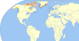 Aire de répartition du Goéland arctique