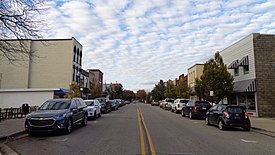 Looking north along South Main Street