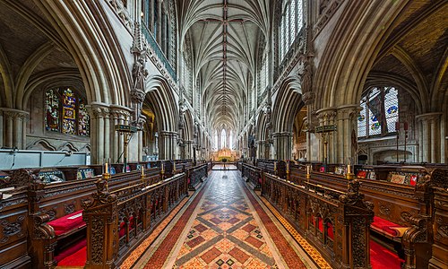 Choir of Lichfield Cathedral looking east, by Diliff