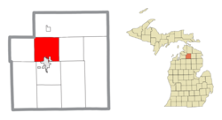 Location within Otsego County