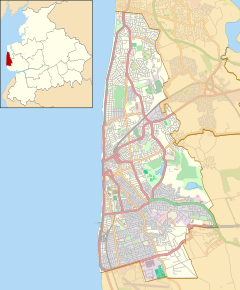 Bispham is located in Blackpool