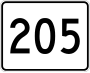 Route 205 marker