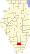 State map highlighting Franklin County