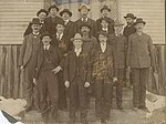 London Mine members posing for a group photograph in Park County, Colorado in 1896