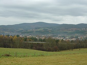 Le puy de Montoncel photographié sur la route entre le col des Sagnes et Chabreloche.