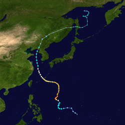 颱風梅花的路徑圖