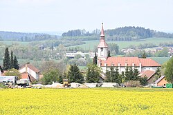 View towards the Evangelical church