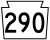 Pennsylvania Route 290 marker