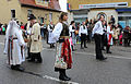 National costumes of the Transylvanian Saxons at a folk dance performed in Germany (February 2015)