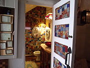 Restored and modernized bathroom inside the historic Squaw Peak Inn.