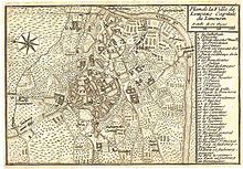 plan de la ville de Limoges réalisé en 1765 et signé Cornuau