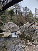 Il guado sul Vomano in località Mulino Vecchio (Poggio Umbricchio), SS.80 km 50,2 (2024)