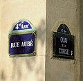 Plaque de la rue Aubé.