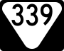 State Route 339 marker
