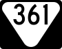 State Route 361 marker