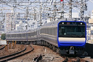 総武快速線を走行するE235系1000番台 （2021年3月4日 新小岩駅 - 市川駅間）