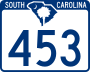 South Carolina Highway 453 marker