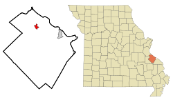 Location of Bloomsdale, Missouri